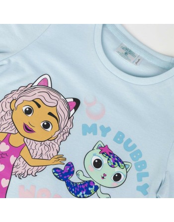 Maglia a Maniche Corte per Bambini Gabby's Dollhouse Turchese