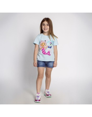 Maglia a Maniche Corte per Bambini Gabby's Dollhouse Turchese