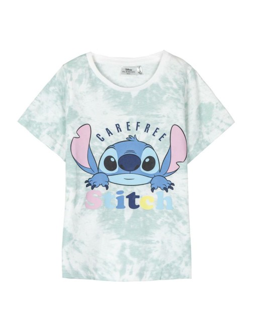 Maglia a Maniche Corte per Bambini Stitch Multicolore