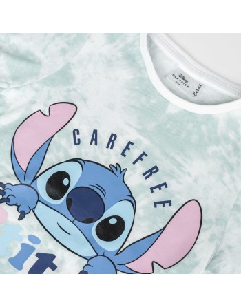Maglia a Maniche Corte per Bambini Stitch Multicolore