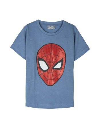 Maglia a Maniche Corte per Bambini Spider-Man Azzurro