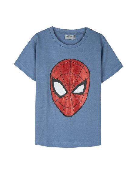 Child's Short Sleeve T-Shirt Spider-Man Blue