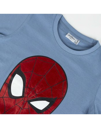 Maglia a Maniche Corte per Bambini Spider-Man Azzurro