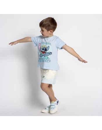 Pijama Infantil Stitch Azul claro