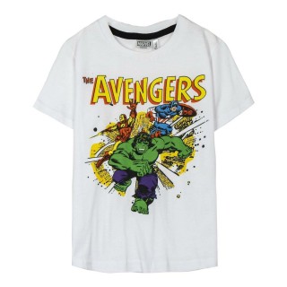 Maglia a Maniche Corte per Bambini Marvel Bianco