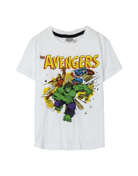 Maglia a Maniche Corte per Bambini Marvel Bianco