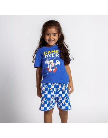 Schlafanzug Für Kinder Sonic Blau