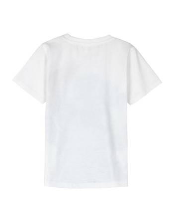 Child's Short Sleeve T-Shirt Stitch White