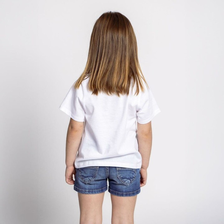 Camiseta de Manga Corta Infantil Minnie Mouse Blanco