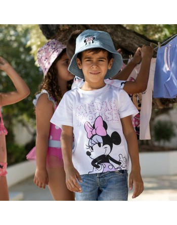 Child's Short Sleeve T-Shirt Minnie Mouse White