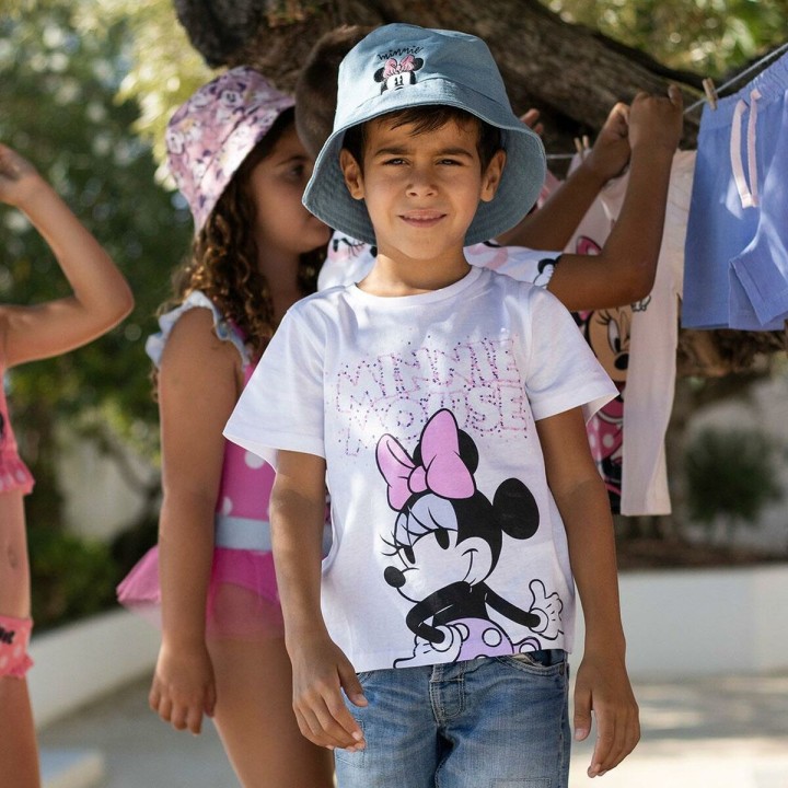 Børne Kortærmet T-shirt Minnie Mouse Hvid