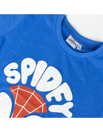 Child's Short Sleeve T-Shirt Spidey Blue