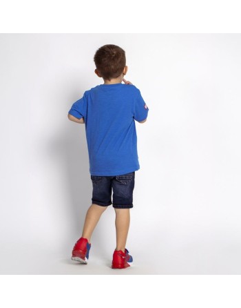 Maglia a Maniche Corte per Bambini Spidey Azzurro