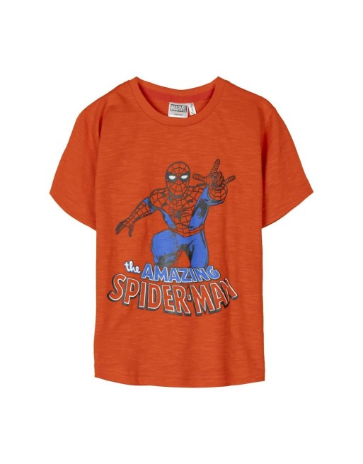 Maglia a Maniche Corte per Bambini Spider-Man Arancio
