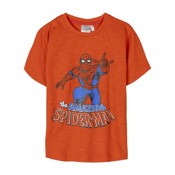 Børne Kortærmet T-shirt Spider-Man Orange