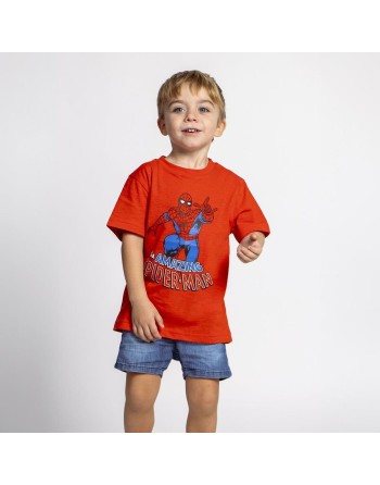 Child's Short Sleeve T-Shirt Spider-Man Orange