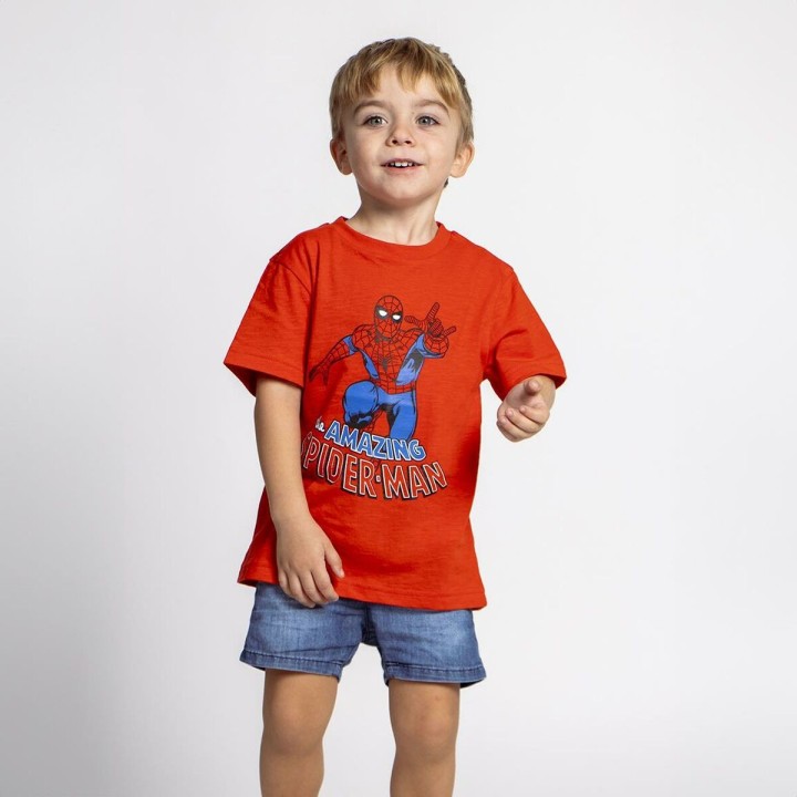 Børne Kortærmet T-shirt Spider-Man Orange