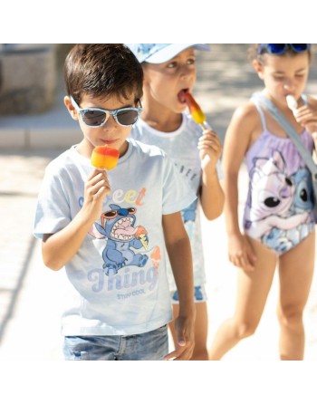 Kurzarm-T-Shirt für Kinder Stitch Hellblau