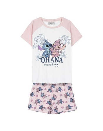 Pijama Infantil Stitch Rosa