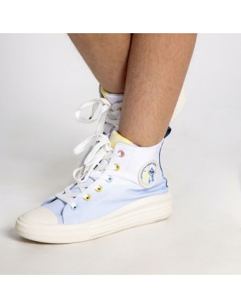 Kids Casual Boots Stitch Light Blue