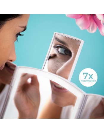 3-i-1 sammenklappeligt LED-spejl med makeup-organiser Panomir InnovaGoods