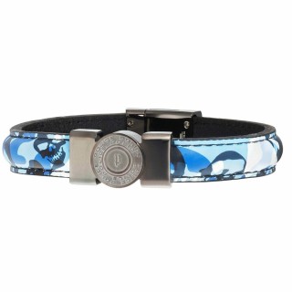Armbånd til mænd Police PJ25556BLU.03-L Læder 21 cm