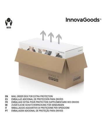 3-i-1 sammenklappeligt LED-spejl med makeup-organiser Panomir InnovaGoods