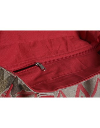 Skuldertaske Home ESPRIT Beige Fuchsia 31 x 16 x 66 cm