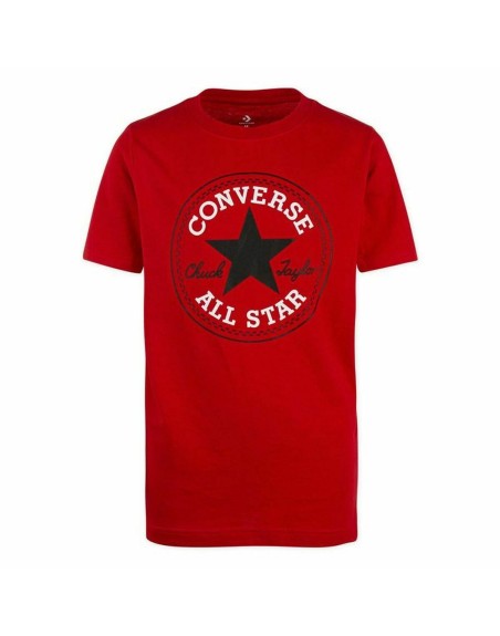 Maglia a Maniche Corte per Bambini Converse Rosso 16 Anni