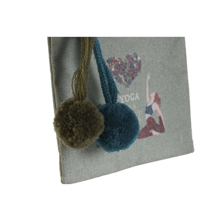 Pung DKD Home Decor Brun Grøn Bourgogne Yoga (3 enheder)