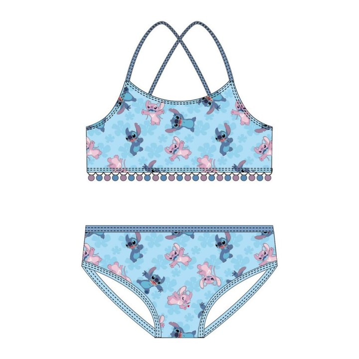 Bikinitrusser Til Piger Stitch Blå