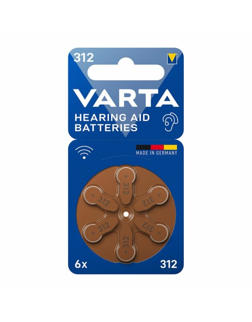 Pile pour aide auditive Varta Hearing Aid 312 PR41 6 Unités