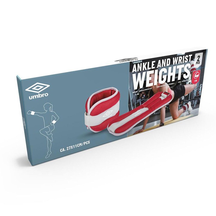 Pesi per Caviglie Umbro 1 kg Rosso 2 Unità