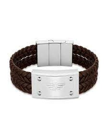 Armbånd til mænd Police PEAGB2214604 Læder 19 cm
