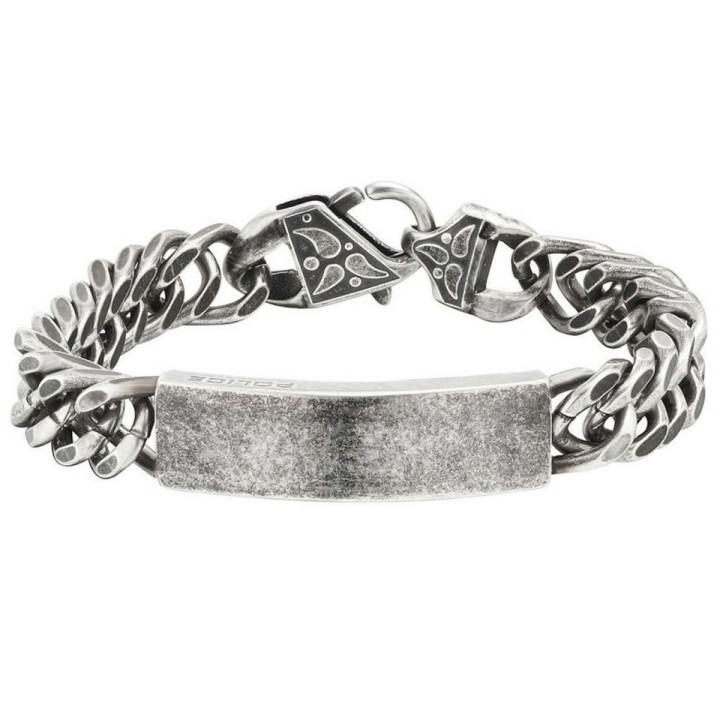 Armbånd til mænd Police S14AGU02B Rustfrit stål 19 cm
