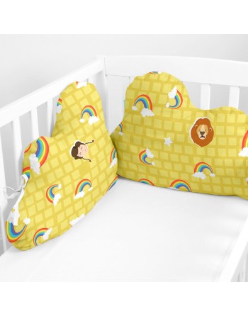 Protector de Cuna HappyFriday Basic Kids Yellow bricks Multicolor 60 x 40 cm