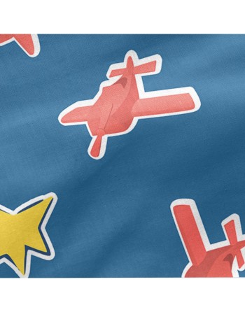 Paracolpi per culla HappyFriday Le Petit Prince Son avion Multicolore 60 x 40 cm