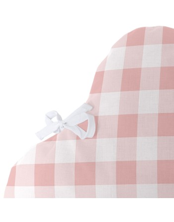 Protector de Cuna HappyFriday Basic Kids Vichy Rosa 60 x 40 cm