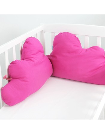 Protection du berceau HappyFriday Basic Kids Cloud Fuchsia 60 x 40 cm