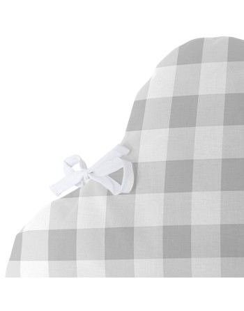 Paracolpi per culla HappyFriday Basic Kids Vichy Grigio 60 x 40 cm