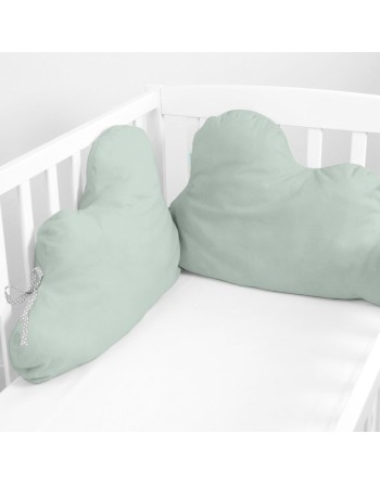 Paracolpi per culla HappyFriday Basic Kids Cloud Menta 60 x 40 cm