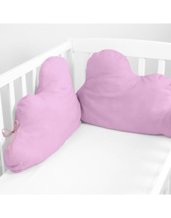 Protector de Cuna HappyFriday Basic Kids Cloud Rosa 60 x 40 cm