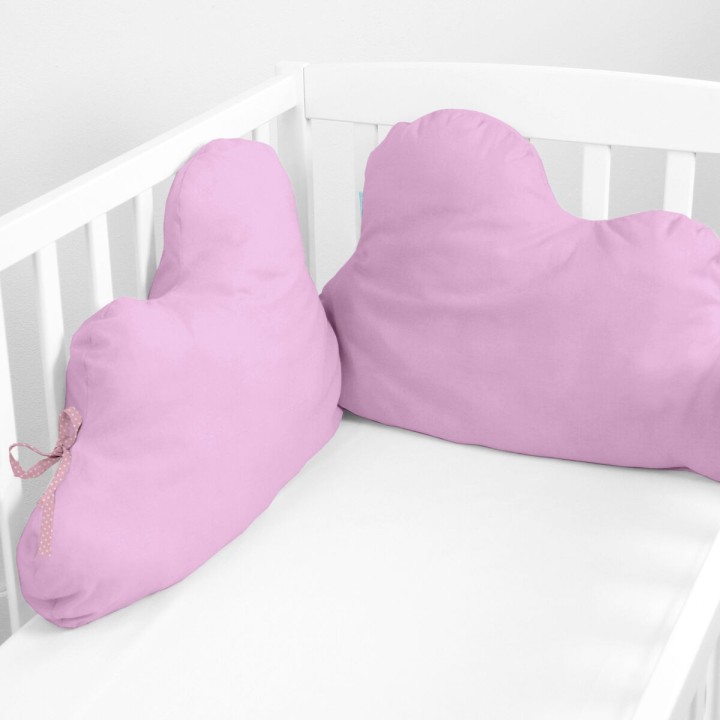 Protector de Cuna HappyFriday Basic Kids Cloud Rosa 60 x 40 cm