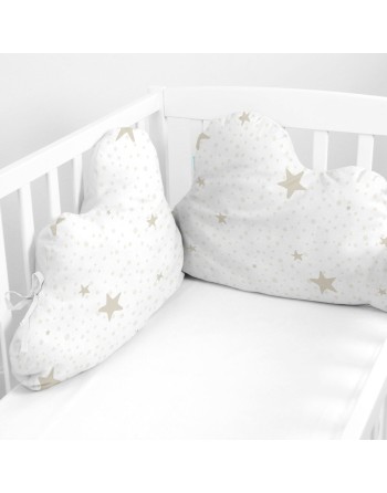 Cot protector HappyFriday Basic Kids Little star  Beige 60 x 40 cm