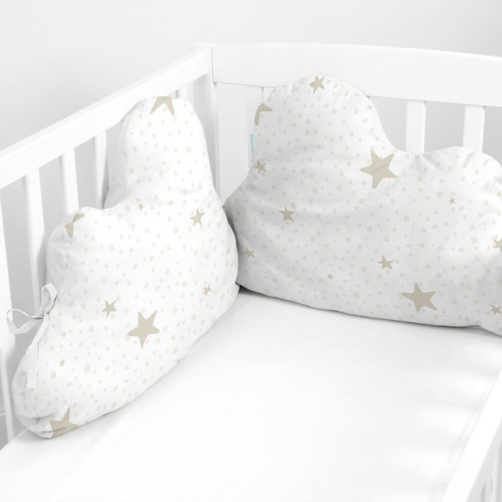 Barnesengbeskytter HappyFriday Basic Kids Little star  Beige 60 x 40 cm