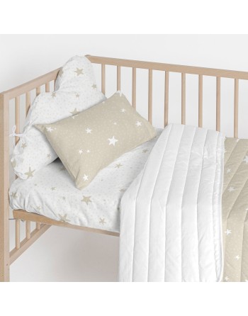 Barnesengbeskytter HappyFriday Basic Kids Little star  Beige 60 x 40 cm