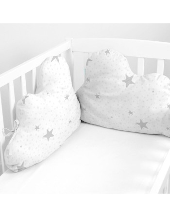 Barnesengbeskytter HappyFriday Basic Kids Little star  Grå 60 x 40 cm