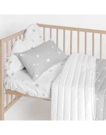 Barnesengbeskytter HappyFriday Basic Kids Little star  Grå 60 x 40 cm