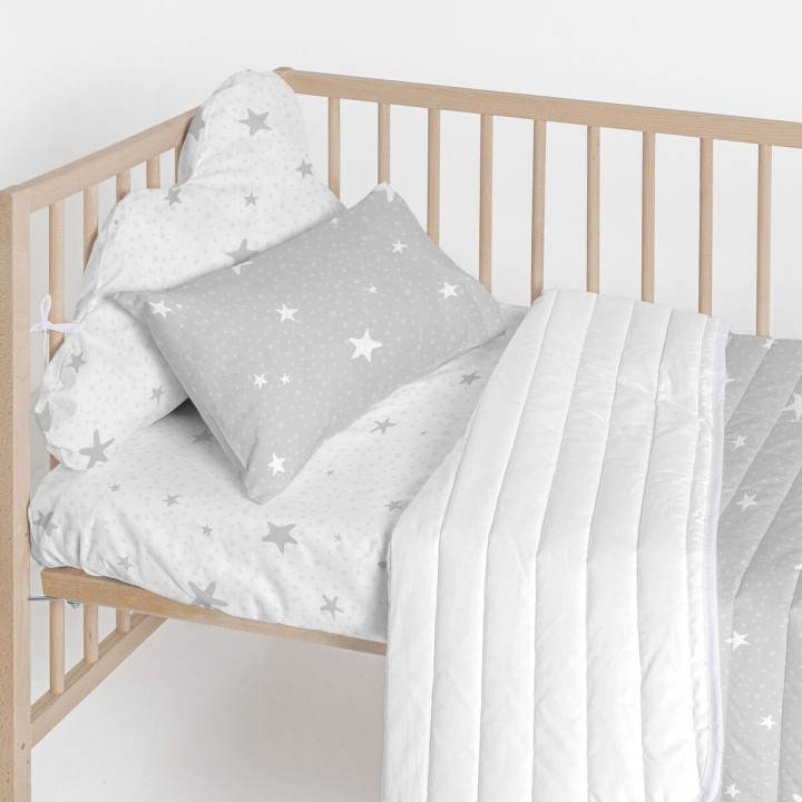 Wiegenschützer HappyFriday Basic Kids Little star  Grau 60 x 40 cm