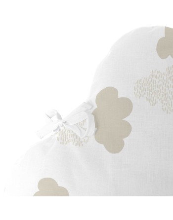 Barnesengbeskytter HappyFriday Basic Kids Clouds Beige 60 x 40 cm